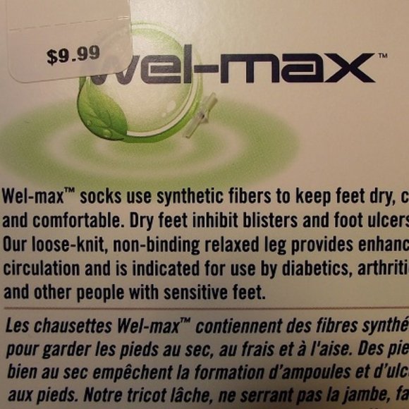 WEL-MAX, Diabetic Socks, Men XL Lot of 3 Black/Tan - Picture 6 of 7
